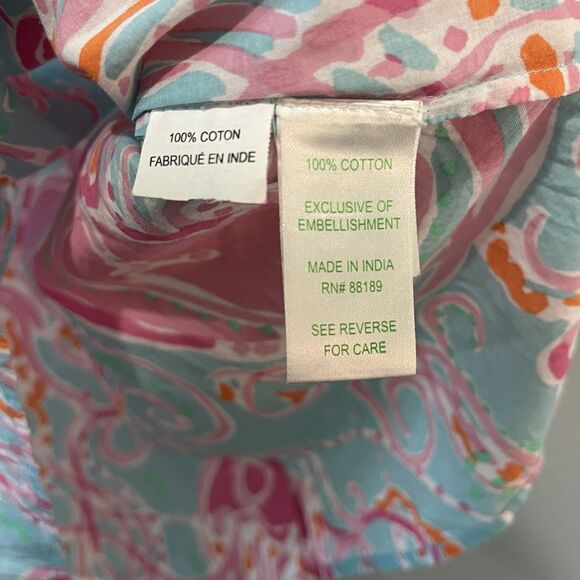Lilly Pulitzer Courtney Tunic Dress Women's Small Jellies Be Jammin 3/4 Sleeve - Picture 5 of 9
